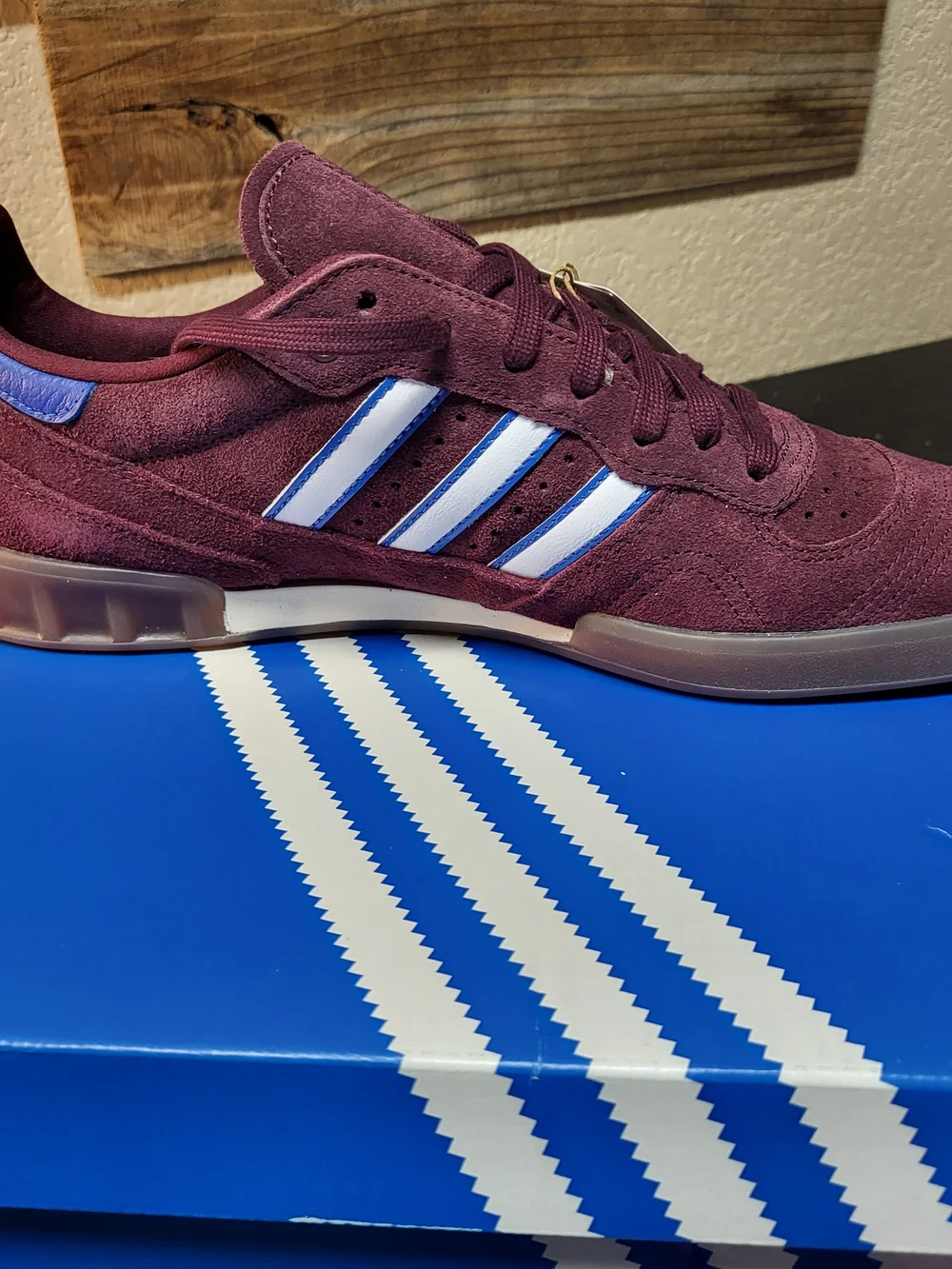 *NEW* Adidas Handball Top RM Shoes Maroon/White/Blue Size Men’s 12 Women's 13